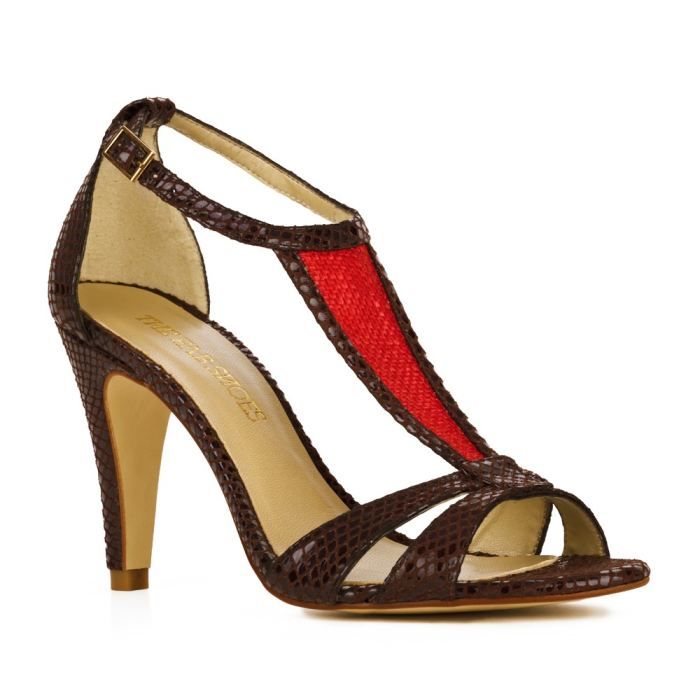 sandale talon jaune