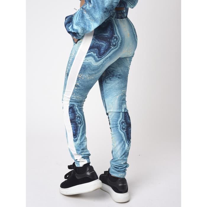 Bas de jogging homme - PROJECT X PARIS - bande imprimé dégradé - bleu -  polyester Bleu - Cdiscount Sport