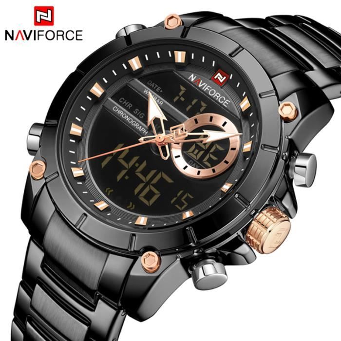 montres hommes top marque naviforce luxe mens chronographe sport montre à quartz - montre homme