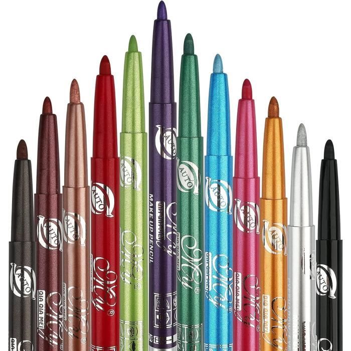 12 Eyeliner couleur Couleurs Crayon Eyeliner Eyeliner liquide