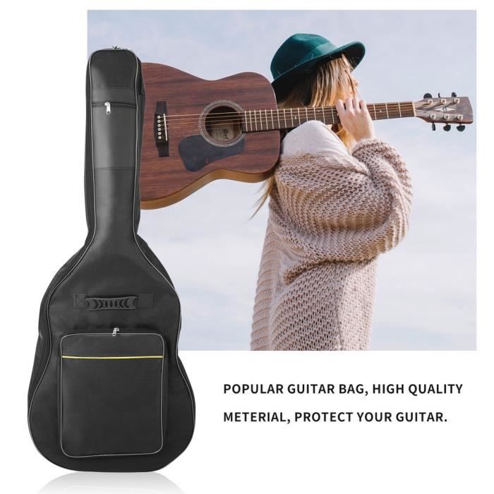 HOHIYO Sac à Dos Guitare Électrique 39 Pouces – Étui Souple Rembourré 11 Mm, Imperméable, Poches Multiples, Bleu – Protection & Confort