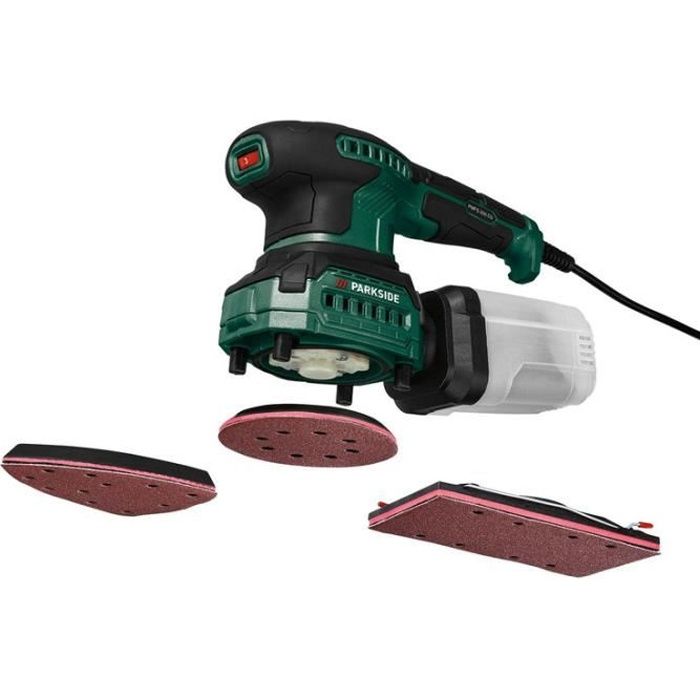 Ponceuse Excentrique PARKSIDE® PMFS 200 B2 - 3 En 1 : Orbitale, Triangulaire Et Multifonction !