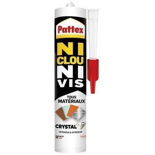 PATTEX Ni clou ni vis tous matériaux crystal - Cartouche 290g