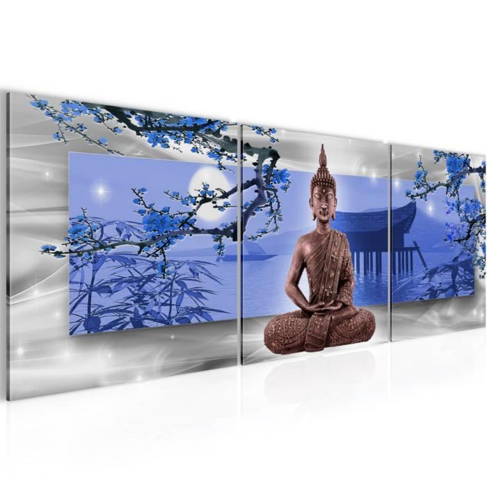 Quadro Tela Non Tessuta Runa Art - Spiaggia Feng Shui Per Soggiorno - Beige E Marrone 50x42 Cm Circa - 3
