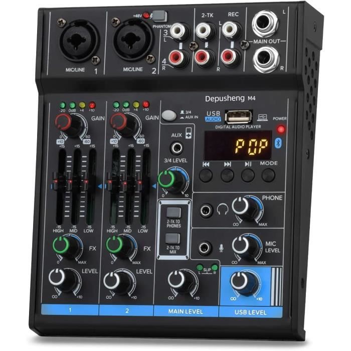AME2 Interface Audio Tout-en-Un - Mixer Portable Pour Podcast, Streaming & Home Studio - 7