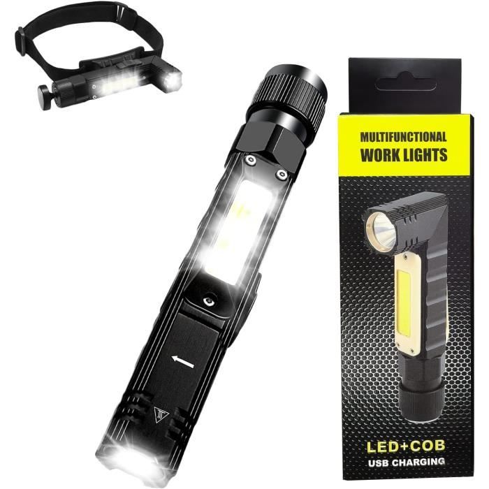Lampe de Poche LED Ultra Puissante, Portable Lampe Torche Rechargeable 1200  Lumens 5 Modes D'éclairage Zoomable[S48] - Cdiscount Bricolage