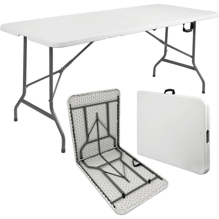 Table Pliable ANJI Depot Trestle Table de Camping Pliable Table de fête de Pique ...