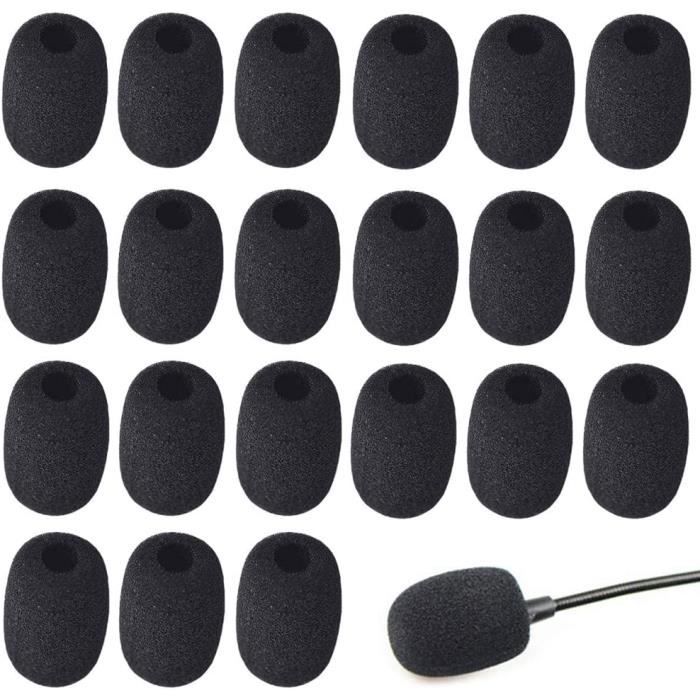 Housse Micro Réduction Bruit Housse Micro Pour Casque Bose Aviation A10/A20/A30 - Filtre Anti-pop Et Réduction Bruits - Noir Mousse Pour Micro