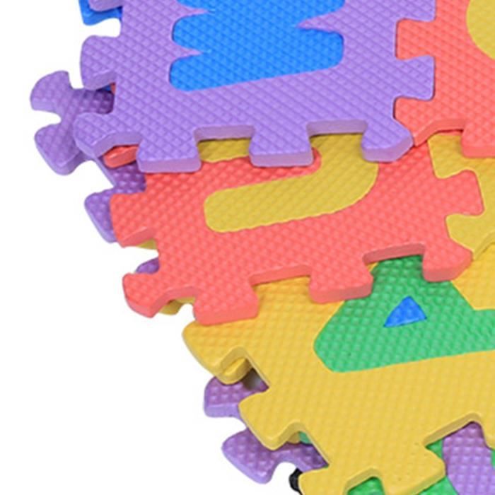 Tapis de Jeu Puzzle en Mousse EVA Multicolore pour Bébé et Enfants - JIA - 36 Pièces Alphabets Chiffres