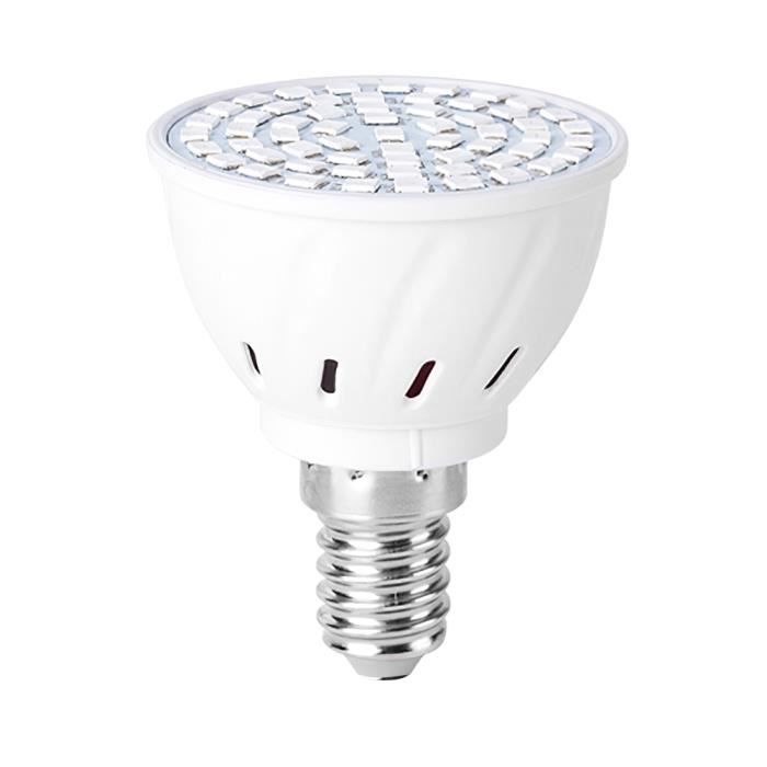Cultiver une ampoule, 48 LED E14 Lampe de croissance des plantes, lumière du spectre complet Lumière horticole, 220V lum,blanche