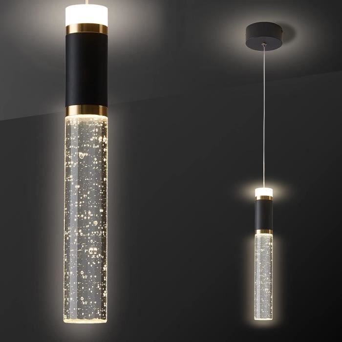 Lustre Suspendu LED Moderne - 15 Anneaux Dorés - Gradation Et Télécommande - Pour Escalier, Salon, Hôtel - Hauteur Réglable
