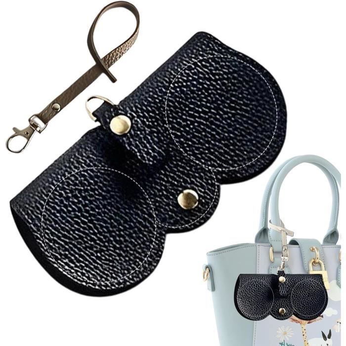 Étui à Lunettes Suspendu En Cuir PU - Boîte De Rangement Pour Lunettes De Soleil Ou Vue