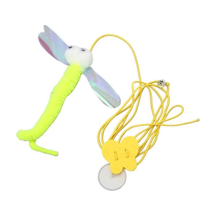 Comparer les prix de Jouet pour chat - VVIKIZY - Libellule Rétractable - Corde Élastique - Vert Fluorescent - Interactif