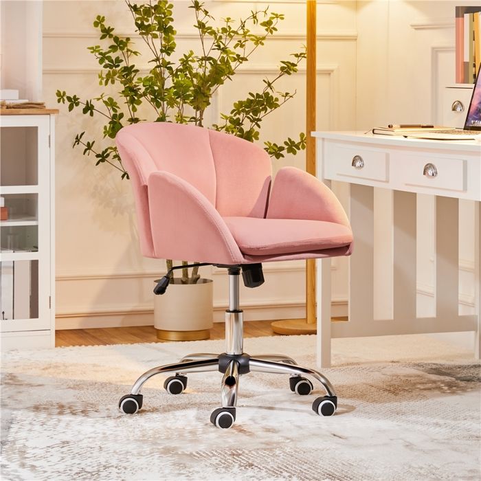 Yaheetech-Chaise Bureau Design Fleur Fauteuil de Bureau Réglable en Hauteur Inclinable Chaise dordinateur à Roulettes Yaheetech-Chaise Bureau Design Fleur Fauteuil de Bureau Réglable en Hauteur Inclinable Chaise dordinateur à Roulettes