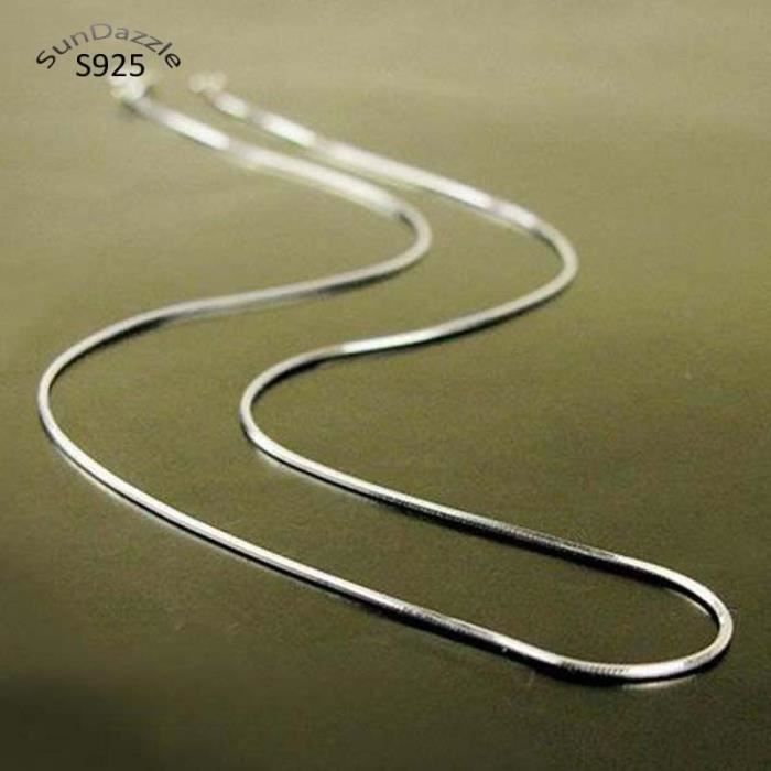 Chaîne Collier Cuban Link Argent Sterling 925 - Maille 3mm - Longueur 45/80 Cm
