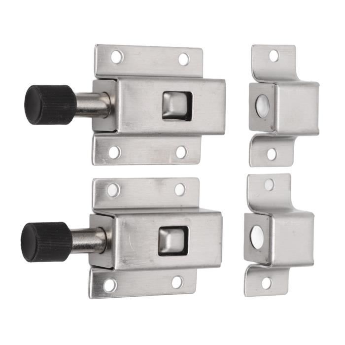 Loquet de porte Lot de 2 Loquets de Porte en Acier Inoxydable – Serrure ...
