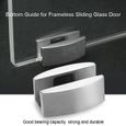 Rouleau de guide de plancher de porte d'acier inoxydable 304 pour les portes en verre coulissantes sans cadre-1
