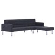 Canapé d'angle réversible - CHEZ Magnifique - Canapé-lit Scandinave Confortable - Gris - Tissu - 90 x 200 cm-1