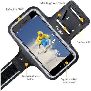 Brassard Sportif Portable Running Sport Compatible avec Smartphones jusqu/à 6,7 /Écran Housse Bande Sportive Respirante Poche pour cl/és C/âbles /Écouteurs Cartes