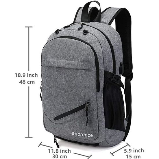 Sac à Dos Basket Adorence - Avec Filet à Ballon, Pour Ordinateur 15.6"
