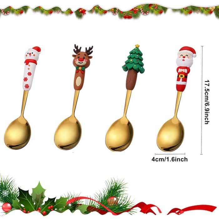 Ensemble De 8 Cuillères à Café Réutilisables En Acier Inoxydable 410 Longueur 124 Cm Arc En Ciel~p151370226