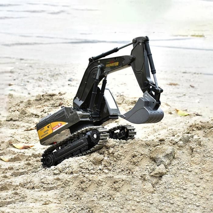 Top Race Excavatrice RC 22 Canaux – 1,1 Lb/pouce Cube, Batterie 7,4V 1200mAh, 45-50 Min D’autonomie, Télécommande Avec écran, Pour Amateurs Et Collectionneurs