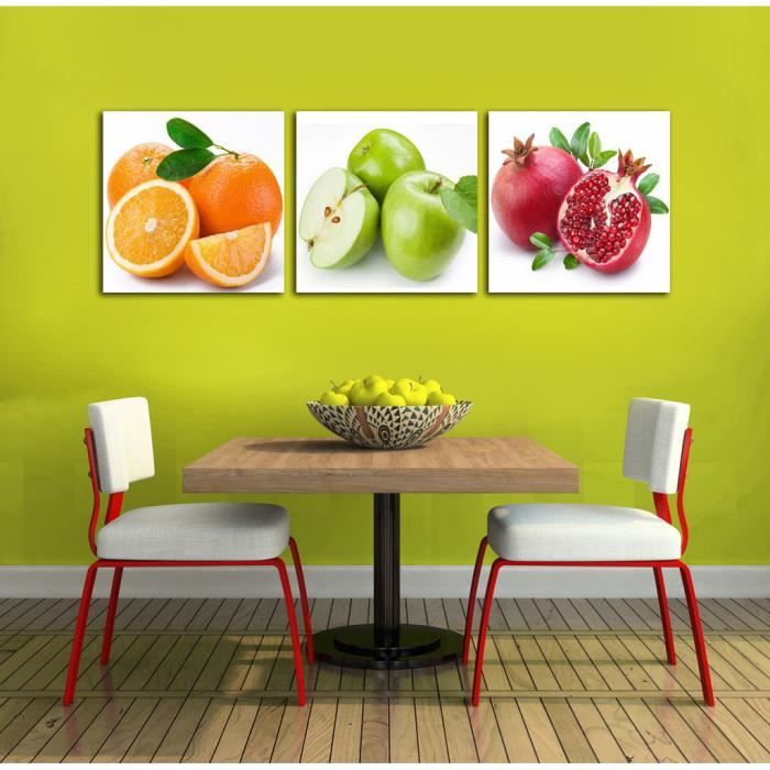Cadre déco 5 Panneaux Glaçons de Fruits