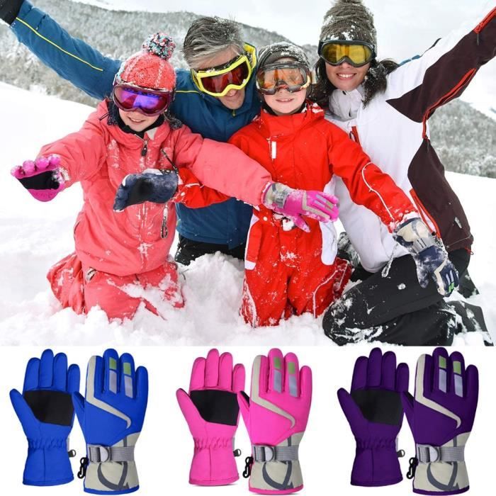 Gants de Ski thermiques imperméables et chauds pour enfants 3 doigts pour  le Ski l39équitation Style2-navy blue - Cdiscount Téléphonie