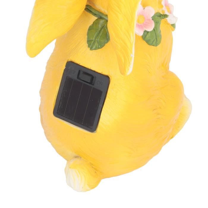 Mxzzand Décor de statue de lapin solaire Statue de lapin solaire en Mxzzand Décor de statue de lapin solaire Statue de lapin solaire en