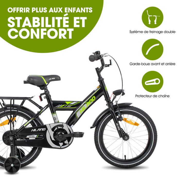 HILAND Vélo enfant 20 pouces avec roues stabilisatrices HILAND Vélo enfant 20 pouces avec roues stabilisatrices