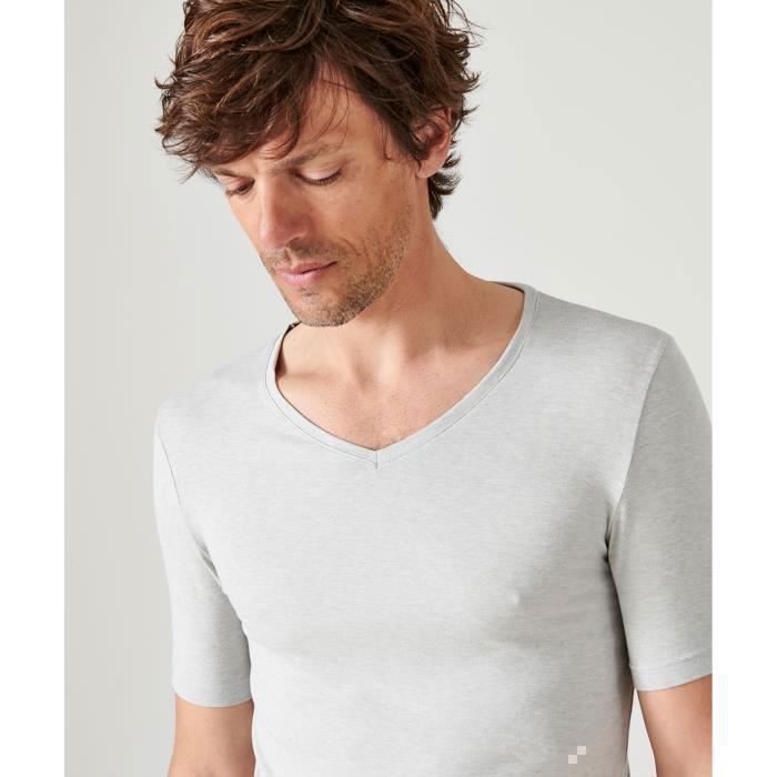 2 T-Shirts Thermolactyl Damart - Manches Courtes - Degré Chaleur 2 - 5-15°C - Maille Interlock
