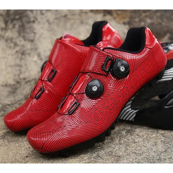 Chaussures de velo de route Rouge Solide leger et aere Cdiscount Sport