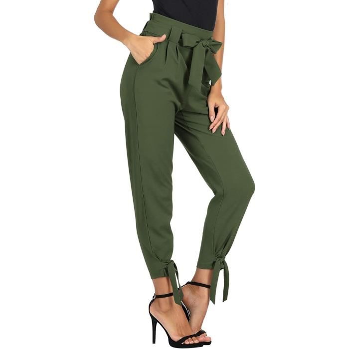 Pantalon crayon taille haute femme clearance
