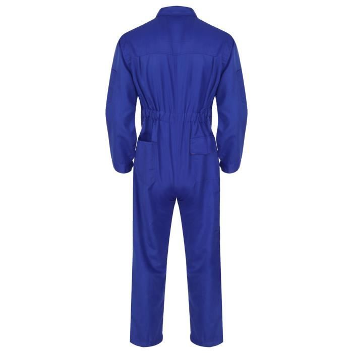 Combinaison de Travail Homme YONGHS Multi Poches Zippe Bleu Bleu Cdiscount Pret a Porter