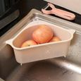 Accessoires de cuisine - Évier autonome - restes de jus de soupe séparé par filtre à ordures - Gris - Plastique-2