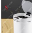 TD® poubelle intelligente automatique corbeille electrique cuisine salle bain couche de bureau chambre encastrable 12L bac ordures-2