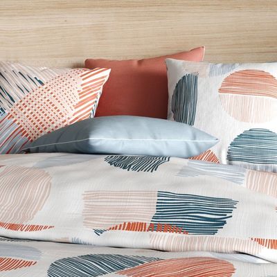 Les Ateliers Du Linge Parure De Lit 2 Personnes Halley 260x240 Cm - Housse De Couette Et Taies Imprimées