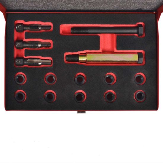 Outil de Réparation de Filetage de Bougie D'allumage, Outil de Réparation de Filetage de Bougie D'allumage, Boulon M10x1.0 Kit de Matériel D'accessoires Auto M12x1.0, Bougie