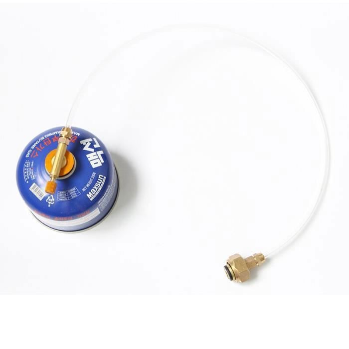Udbrud Adaptateur Propane Pour Réchaud – Tuyau PU 60 Cm, Sécurité, Compatible Cartouche Gaz – Camping