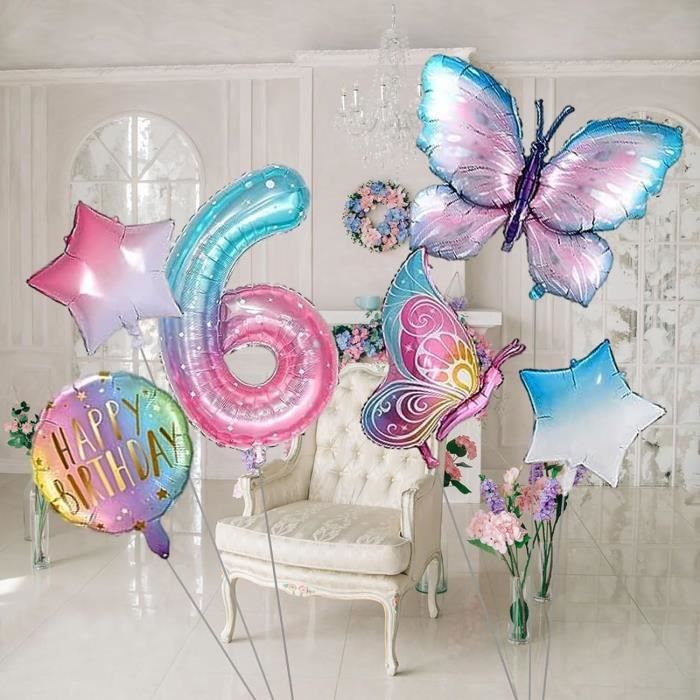 10 Pièces Ballons Papillon,Ballons Fleurs,Ballons Papillons Colorés