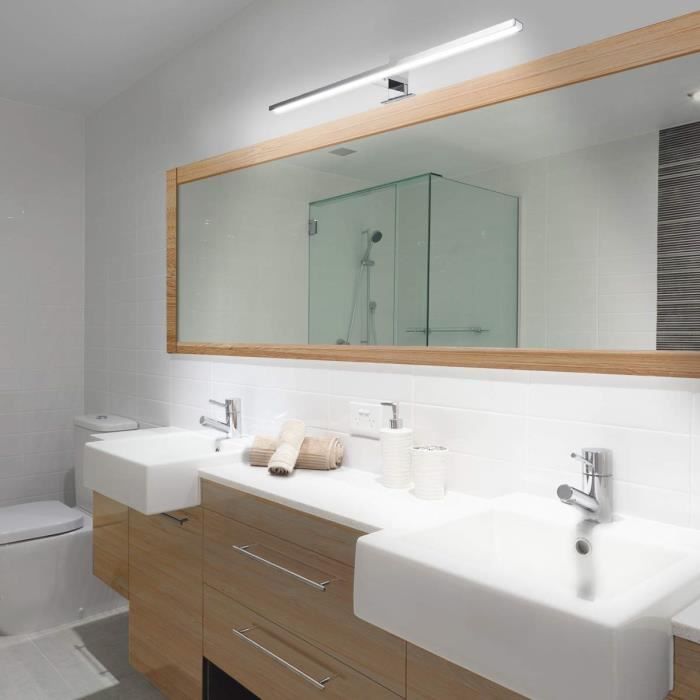 Lumière avant de miroir Miroir en acier inoxydable avant lumière LED  applique salle de bain éclairage 5W - Cdiscount Maison