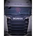 24V LED Argent Mat Plaque Signe V8 pour Scania S R G P Camion Rouge Éclairage 540 X 460 MM-3