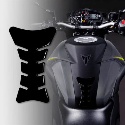 Protection Réservoir Moto 3D Jaune Carbone - Autocollant Réservoir Sport 19x13 Cm Ultra Résistant