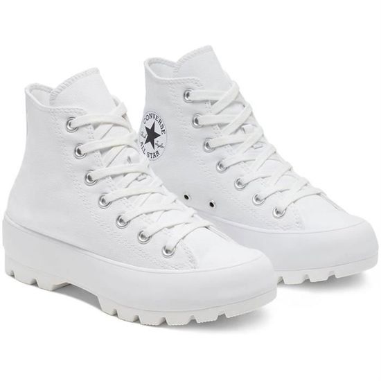 Baskets Chuck Taylor All Star Lugged Hi Blanc Femme CONVERSE