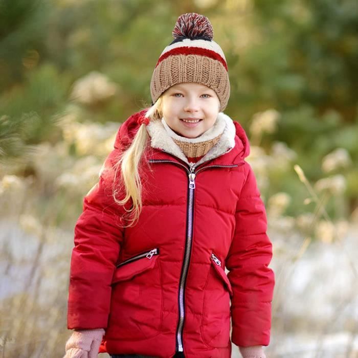 Bonnet Cache Cou Ensemble Snood Enfant Bonnet Turban Bebe Fille