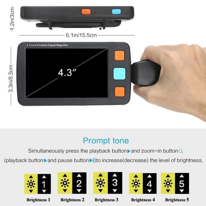 Atyhao Loupe vidéo électronique portable Loupe numérique vidéo portable 26  modes de couleur Aides à Prise UE 100240V 11611 - Cdiscount Santé - Mieux  vivre