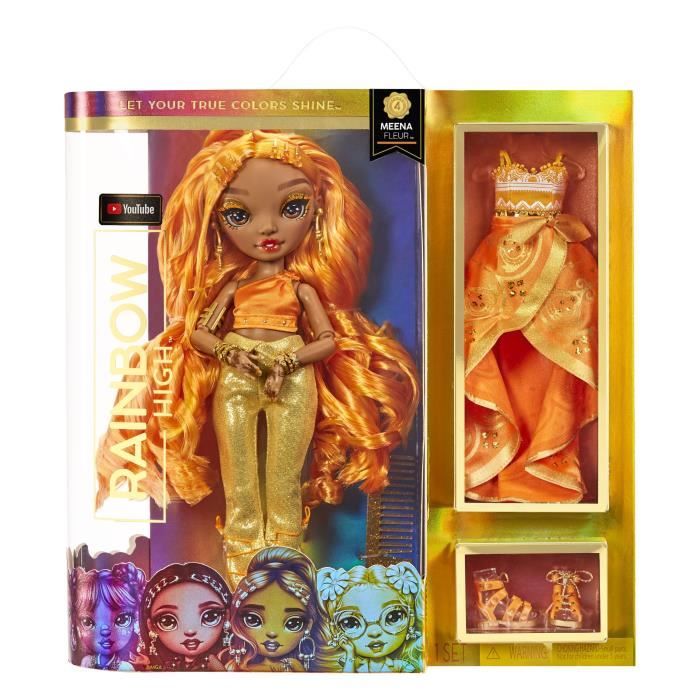 Poupée mannequin Rainbow High S4 - Meena Fleur - Orange