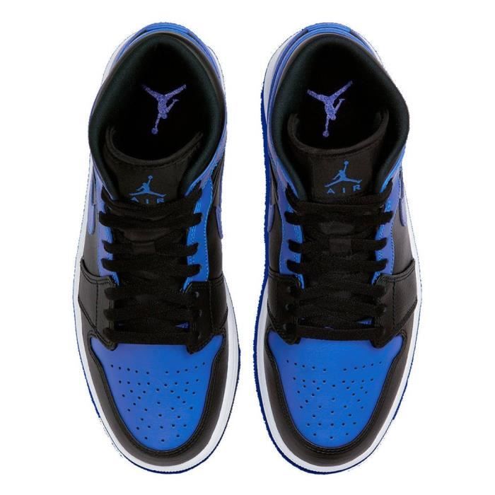 Chaussures NIKE Air Jordan 1 Mid Royal Noir Bleu Homme Adulte