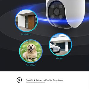 Caméra De Surveillance Extérieure EZVIZ H3K 4K WiFi - Détection Personne/Véhicule, Vision Nocturne Couleur, Alarme, Audio 2 Sens, IP67, Compatible Alexa - 8