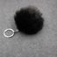 Blanc Cr/ème Porte-cl/és Pompon Boule de Fourrure de Lapin Artificielle